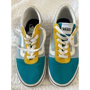 Vans Old Skool Colorblock Sneakers Multi Color Suede Canvas Womens 6